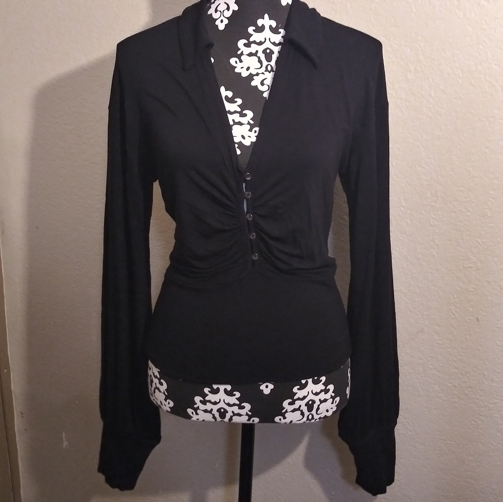 Free People button up top